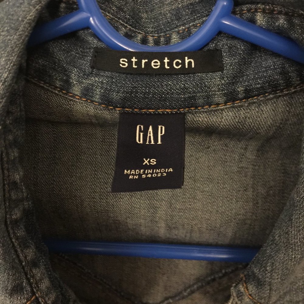 Denim button up shirt for women